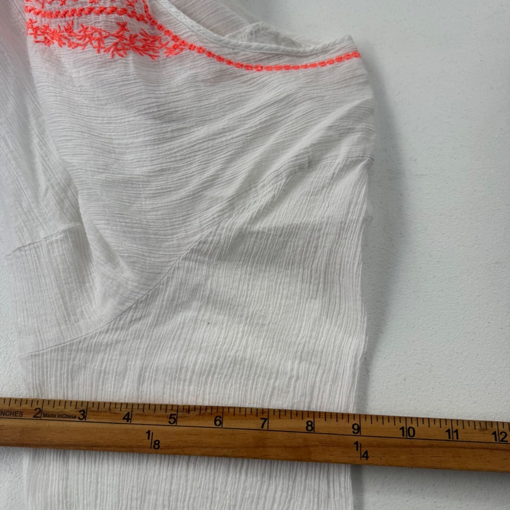 Old Navy White Swim Coverup with Coral Embroidery - Picture 12 of 13
